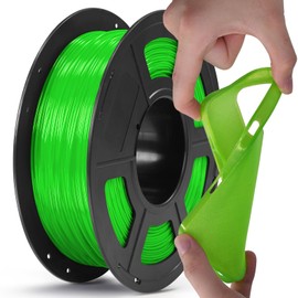ANYCUBIC TPU Filament 1.75mm, 95A Soft Flexible 3D Printer Filament, Dimensional Accuracy +/- 0.02mm, Print with Most FDM 3D Printers, 1KG Spool, Clear Green
