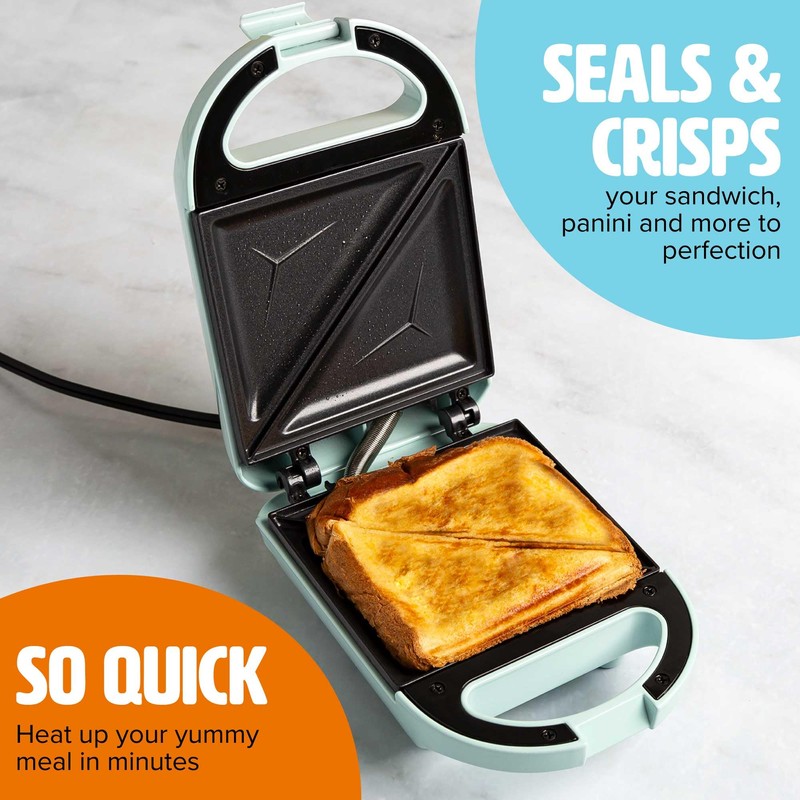 Tasty Mini Sandwich Maker, Makes Sandwiches, Paninis, Grilled Cheese, Desserts,