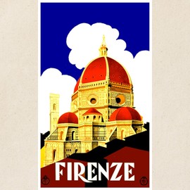 CafePress Vintage Florence Italy Travel Tote Bag Natural Canvas Tote Bag, Reusable Shopping Bag