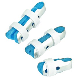 SHIFANQI Trigger Finger Splint, 3Pcs Finger Support Brace for Arthritis, Broken Finger, Straightening, Knuckle Immobilization, Adjustable Mallet/Little Fingers Splints for Adults, Blue Sponge