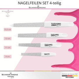 Sword Crown High Quality Nail File Set 4-Piece Sapphire Nail File Fine / Coarse in 4 Sizes / Manicure and Pedicure