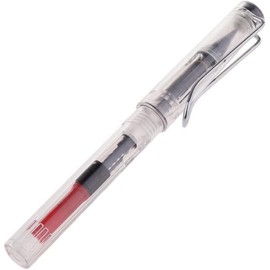 Fountain Ink Brush Pen Refillable,Flexible Brush Tip for lettering, calligraphy, illustration, art, writing, sketching Chinese Japanese Sumi Painting Drawing Writing Signature - Clear，Drawing Medi
