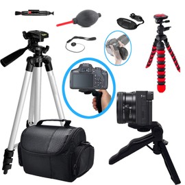 Commander Optics Tripod Bundle Set, 50" Tripod, Spider Tripod, Handheld Tripod Combo with Camera Bag and Cleaning Accessories Kit