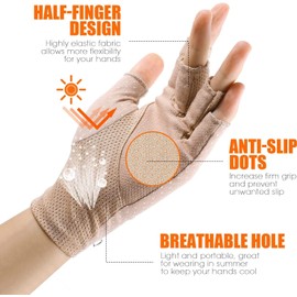 TAGNEFLOR Guantes de protección Solar UV para Hombres y Mujeres, Mitones de Entrenamiento Deportes al Aire Libre,Guantes conducción Verano Antideslizantes para niñas