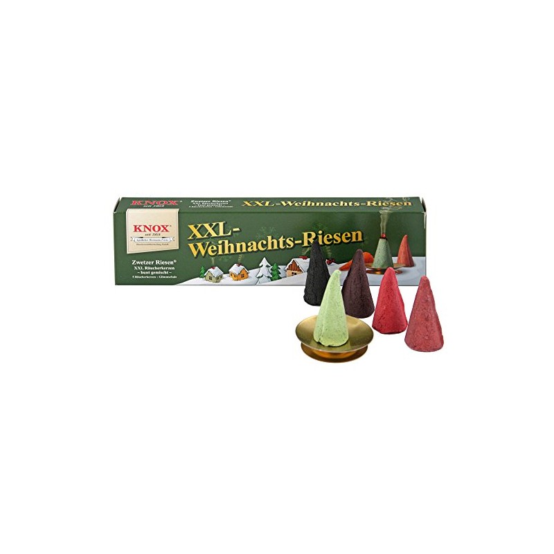 KNOX 69 071598 Xxl Christmas Giant Mixed Colours Incense Cones