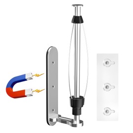 Magnetic Paper Towel Holder, One Hand Operable Paper Towel Holder Wall Mount Self Adhesive and Strong Magnetic Backing for Kitchen Refrigerator Grill RV(Silver)