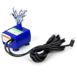 Haustier-Trinkbrunnenpumpe, Elektrische USB-Tauchwasserpumpe, Extrem Geräuscharm, Geringer Stromverbrauch, Tauchwasserpumpe, Katze, mit 5,9 Fuß Kabel, LED-Licht für Hunde, Kätzchen, 1,7 Zoll X 1,6 Zol