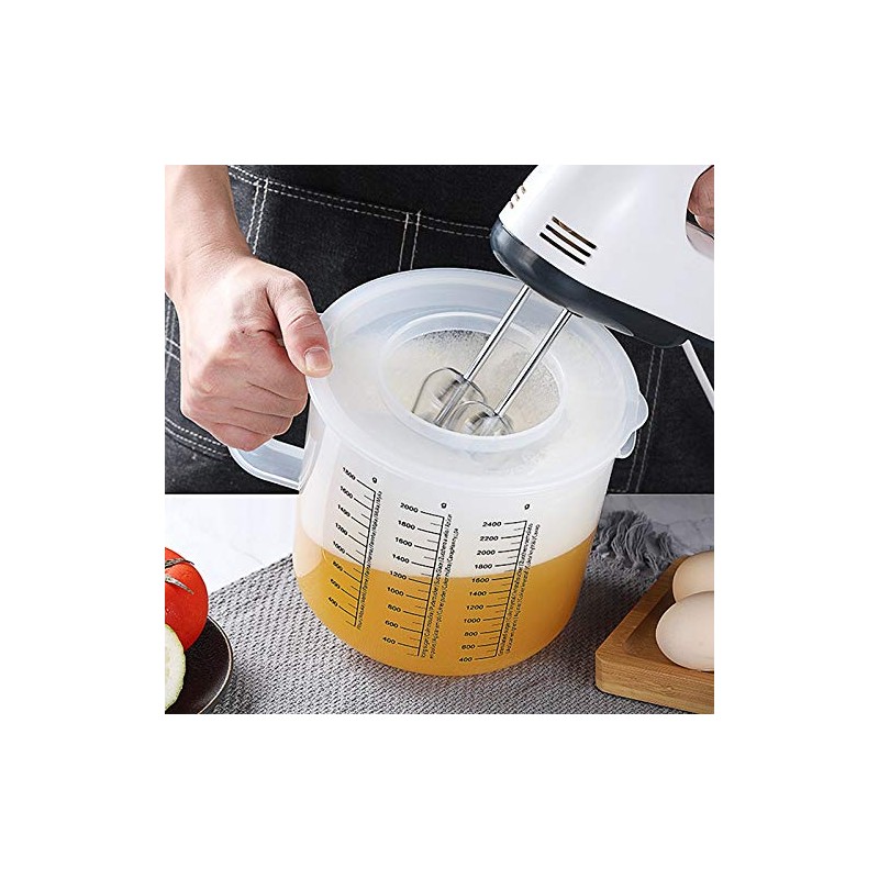 PRATYAHARA Plastic Ounce Measuring Cups and Mixing Pitcher for Baking