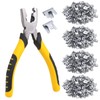 1200pcs Wire Cage Clips with Hog Ring Pliers Fencing Plier