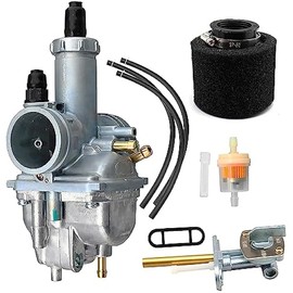 Carburetor w/Air Filter and Fuel Gas Petcock Valve Switch,for Kawasaki Bayou KLF220 1988-2002,for Kawasaki Bayou KLF250 2003-2011,Replace#15003-1080