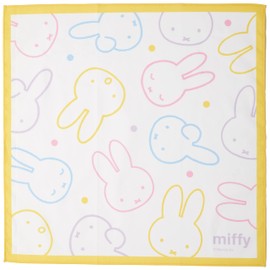 Marushin 5825003100 Lunch Cloth, Miffy, Pastel Colorful, Kindergarten, School Entrance Goods, Kindergarten, Elementary School, Boys, Girls, 16.9 x 16.9 inches (43 x 43 cm)