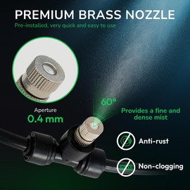 Tornado 20 Inch Outdoor Wall Mount Fan High Velocity Metal Misting Fan For Commercial, Industrial, Residential, Greenhouse Use 3 Speed 4750 CFM 5 Nozzles UL Safety Listed