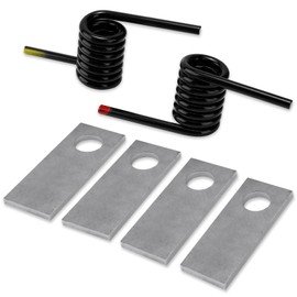 TRUCFUSION Trailer Ramp Spring & Gate Holder Kit RS16933LH RS16933RH Coil Springs + 4 Weld-On Steel Hinges for 1.5" Shaft