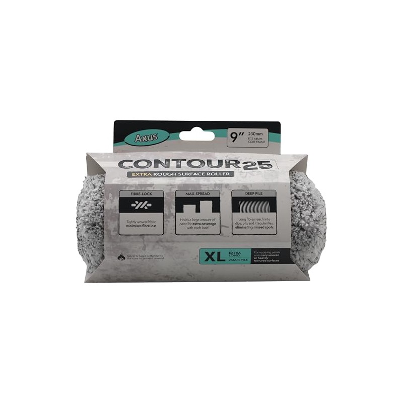 AXUS - 9" Contour 25 Extra Rough Surface Roller Sleeve