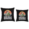 Green Cheek Conure Mom Parrot Vintage Retro Travel Throw Pillow