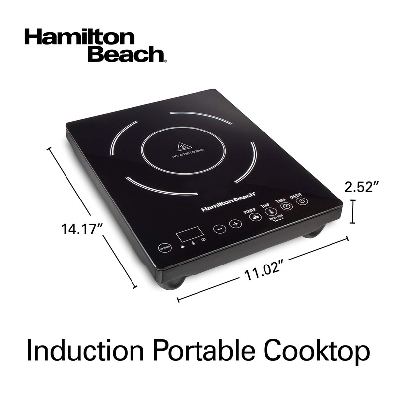 Hamilton Beach Portable Single Induction Cooktop Countertop Burner Hot Plate