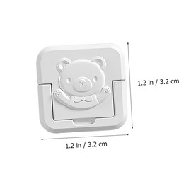 16 Pcs Safety Plug Socket Cabinets Locks for Safety Proofing Outlet Cover Clear Outlet Covers Switch Safety Outlet Covers Plug Protectors Plug Protective Cover White Abs Totority