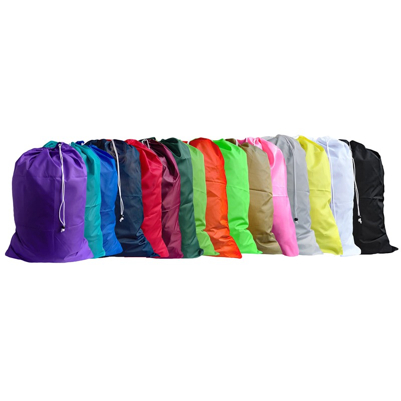 eco2go Extra Large Heavy Duty Jumbo Laundry Bags, Red, (2