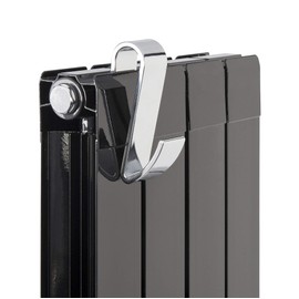 Nuie ACC002 | Modern Bathroom Magnatic Radiator Towel Hook Heating Accessory, 115mm x 30mm, Chrome