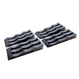 OMAC 4 Pcs Set Multi-Level Ramps for RV Trailer Camper Car Wheel Chocks/Stabilizer