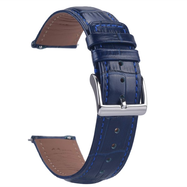 EACHE Quick Release Watch Straps for Men 20mm Blue Leather