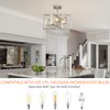 Majhoiw Modern Brushed Nickel Ceiling Light Fixture Modern 3 Lights