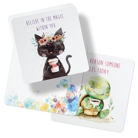 GODAYS 60 PCS Notes for Lunch Box, 3.5" Inspirational Cards, Positive Affirmations Cards for Lunch Box, Motivational Gifts Note Cards with Quotes for Students, Employees, Teachers, Coworkers Back to School Gifts