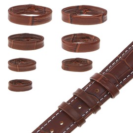SUPERFINDINGS 14Pcs 7 Sizes Leather Watch Band Keeper Watch Band Loop Replacement Brown Watch Band Holder Loop Wristwatch Strap Fastener Rings for Watch Replacement