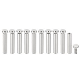 PATIKIL 1/4 x 1.2 inch Sign Standoff Screws, 20 Pcs Stainless Steel Wall Standoff Mounting Hardware Advertising Glass Nail for Hanging Acrylic Picture Frame Acrylic Panel, Silver