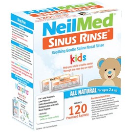NeilMed's Sinus Rinse Pre-Mixed Pediatric Packets, 120-Count Boxes (Pack of 2)