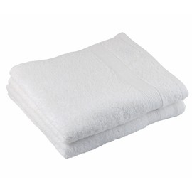 Eco-friendly Towel Made from Eco Cotton, Pre-Recycled Cotton ecotton technology SDGs 7 colors to choose from, Daily Use, Set of 2 (White, Mini Bath 2)