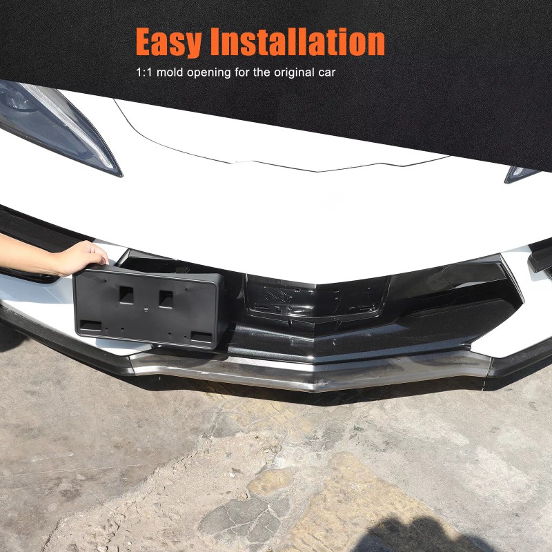 cartiangoUS For Corvette C8 2020-2025 Front License Plate Bracket Frame