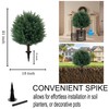 21'' Artificial Cedar Topiary Ball Trees with Ground Spike, 2