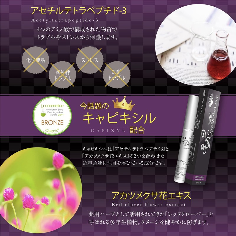 3D Eyelash Serum, Eyelash Serum, High Concentration Capixil, Made in