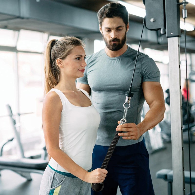 CampTeck U7223 Single Triceps Rope, One-Handed Triceps Rope Cable Attachment