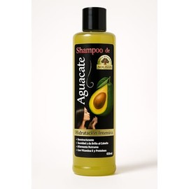 Shampoo Para Cabello Natural De Aguacate/Reparador para cabello Opaco Seco y Dañado/630ml/Altamente Nutrtivo con Vitamina E y Proteinas/NOLISAN.