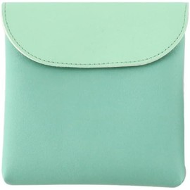 Bolsa De Almacenamiento De Toallas Sanitarias Feme Bolsa de cuero for almacenamiento de servilletas sanitarias, bolsa de toalla for tía, servilleta sanitaria de mano (Color : Green, Size : 13x13cm)