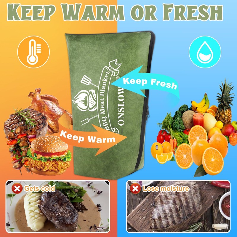 BBQ Blanket for Resting Meat, Reusable Reat Insulated Resting Bag,