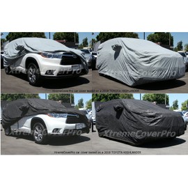 Car Cover fits 2014 2015 2016 2017 2018 2019 2020 2021 2022 2023 Toyota Highlander XTREMECOVERPRO Platinum Series Grey
