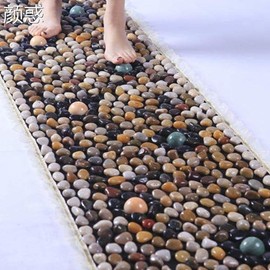 돌지압매트 발바닥 마사지 선물 부모님 맨발걷기 [40 150CM오색핀턱중밀] Stone Pressure Mat Foot Massage Gift for Parents Barefoot Walking [40 150CM Multicolor Pin Tuck Medium]