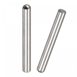 uxcell 10x100mm Dowel Pins, 2pcs 304 Stainless Steel Round Head Flat Chamfered End Dowel Pin Bunk Bed Pins Shelf Pegs Support Shelves Fasten Elements