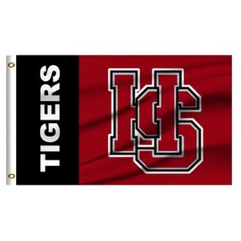 College Outdoor Waterproof Flag Compatible for Tigers， Hampden Sydney 3x5 ft Sports Banner for University School Team with Grommets For Party Anniversary,Double Sided