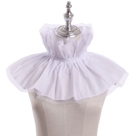 CUNLLY Vintage Renaissance Clown Costume - Detachable White Collar Fancy Dress Cotton Lace Up Collar Unisex