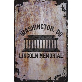 Wall Sign Washington, DC lincoln memorial presidential monument politics Decorative Art Wall Decor Funny Gift