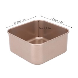 Pssopp Deep Square Loaf Tin Stackable Thickened Carbon Steel Loaf Tin for Cakes and Breads (M)