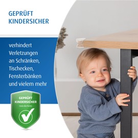 reer Baby Corner Protectors | Pack of 4 | Clear | Tested Child Safe | Effective Protection Against Impact Injuries