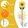 Viveta Sunflower Wind Spinner, 56" Metal Wind Spinner with Stake,