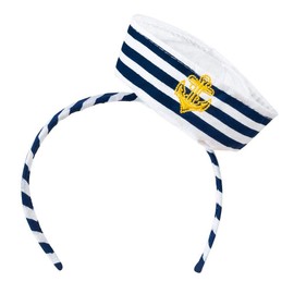 Boland Boland 44356 - Tiara Navy Sailor mit Mütze, Haarreif, Matrose, Seemann, Seefahrer, Marine, Accessoire, Haarreif, Kopfbedeckung, Kostüm, Mottoparty, Karneval