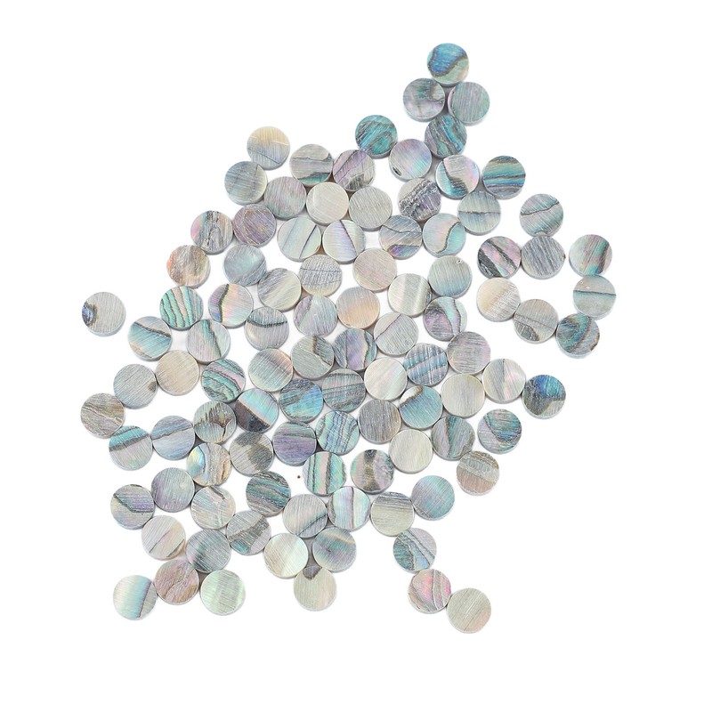 100Pcs Fretboard Dots Natural Abalone Shell Bright Color Round Guitar