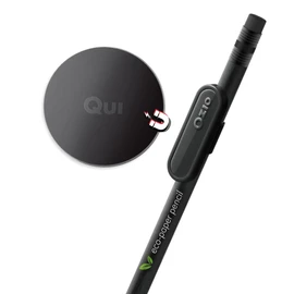Ozio Magnetic Pen Holder, Refrigerator Pen Holder, Pencil Holder Clip with Magnet, Desk Gadgets, Office Accessories (Total Black)